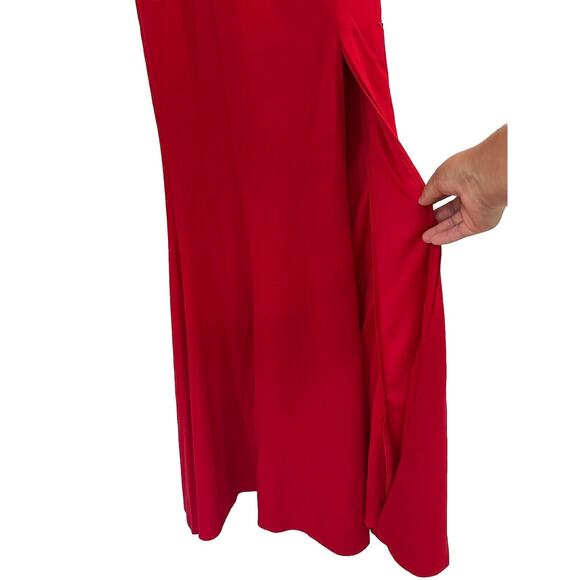 Lulus All For The Romance Red Backless Mermaid Maxi Dress Size Small - Picture 8 of 8